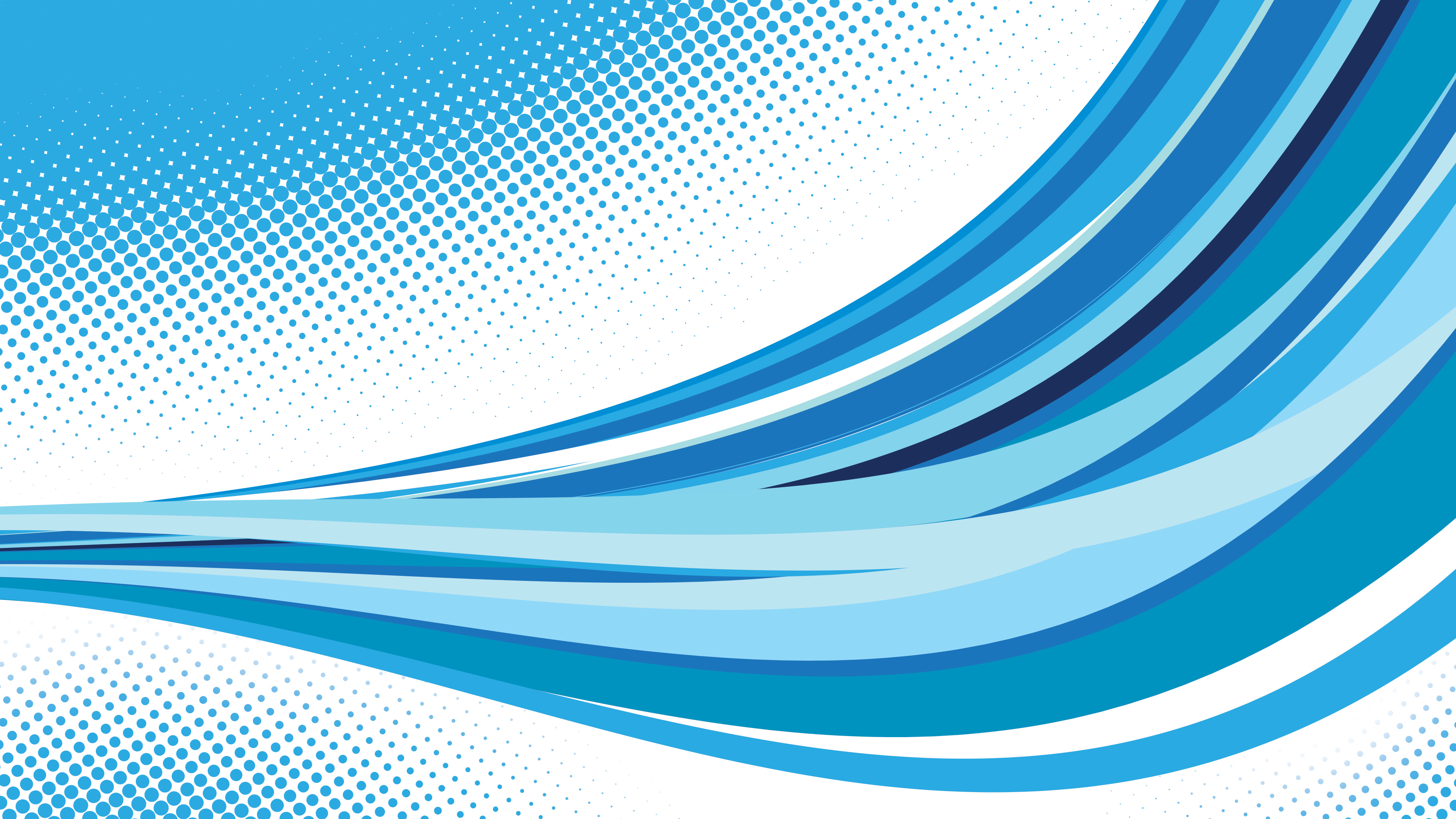 Ilustración de Ondas Azules y Blancas. Wallpaper in 3840x2160 Resolution