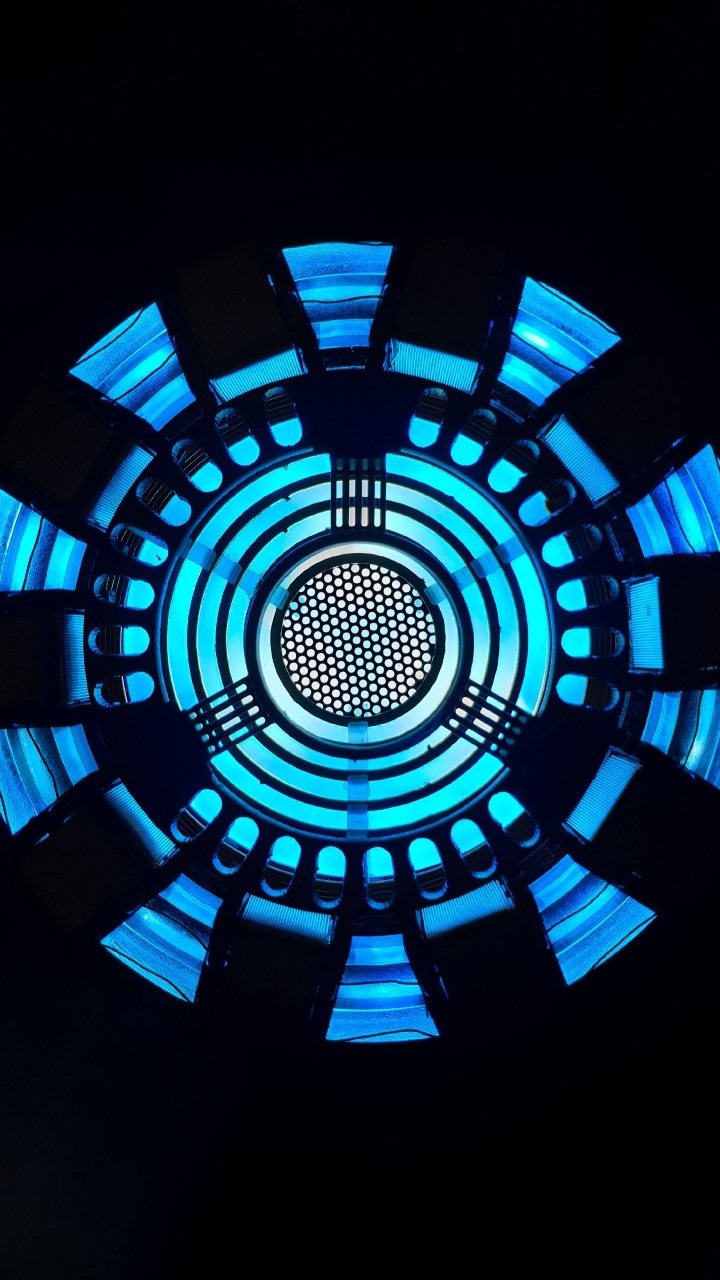 Lumière Ronde Bleue et Blanche. Wallpaper in 720x1280 Resolution