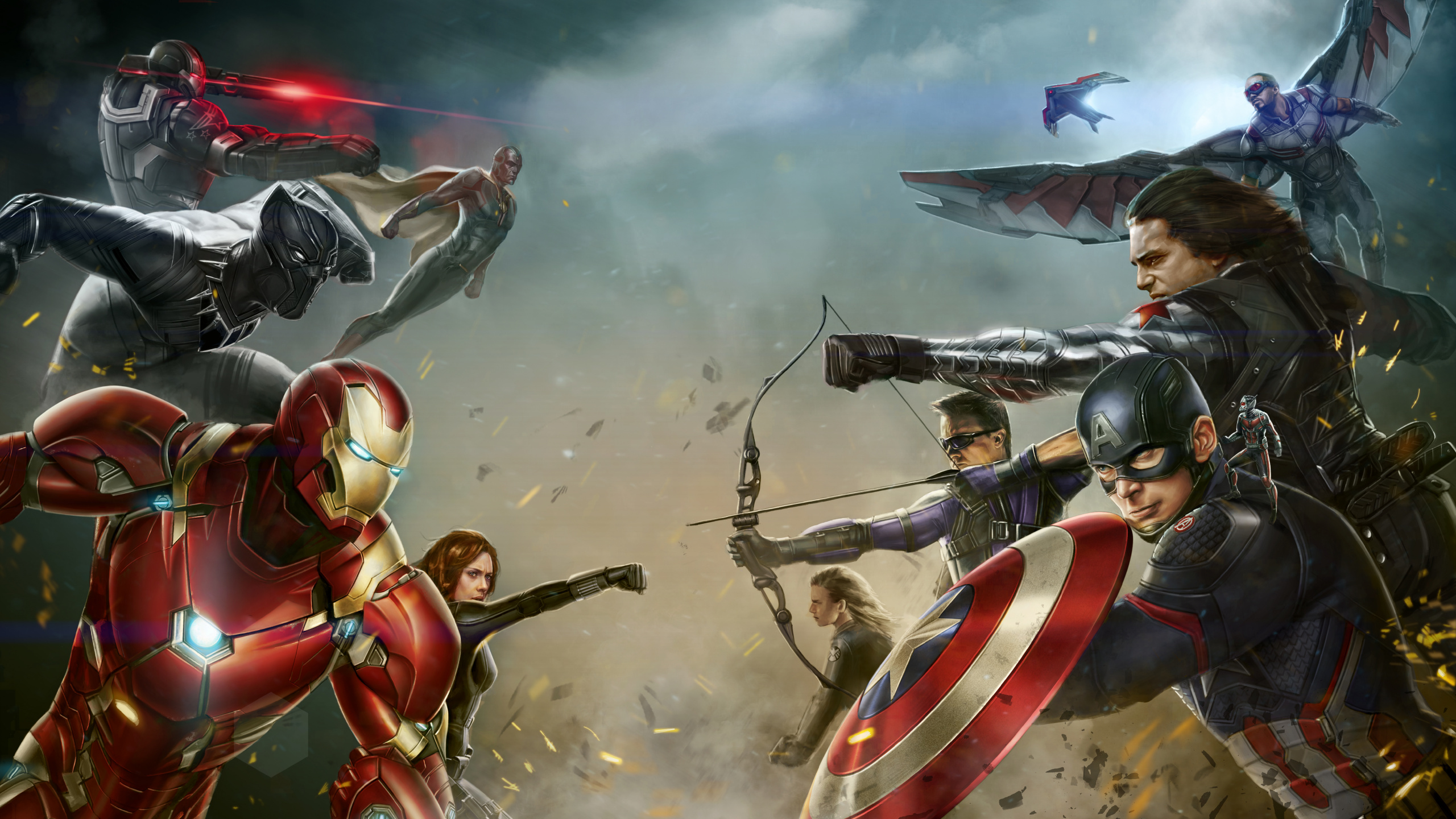 美国队长的内战, 美国队长, Marvel, 电脑游戏, 超级英雄 壁纸 2560x1440 允许