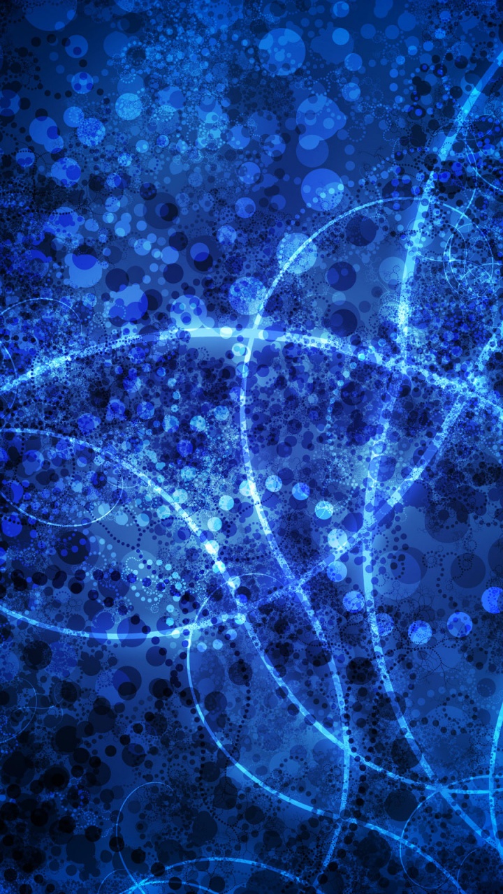 颗粒, 电蓝色的, 光, 空间, 海洋生物学 壁纸 720x1280 允许