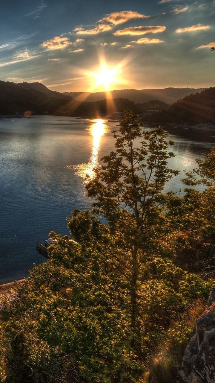 Body of Water Near Trees During Daytime. Wallpaper in 720x1280 Resolution