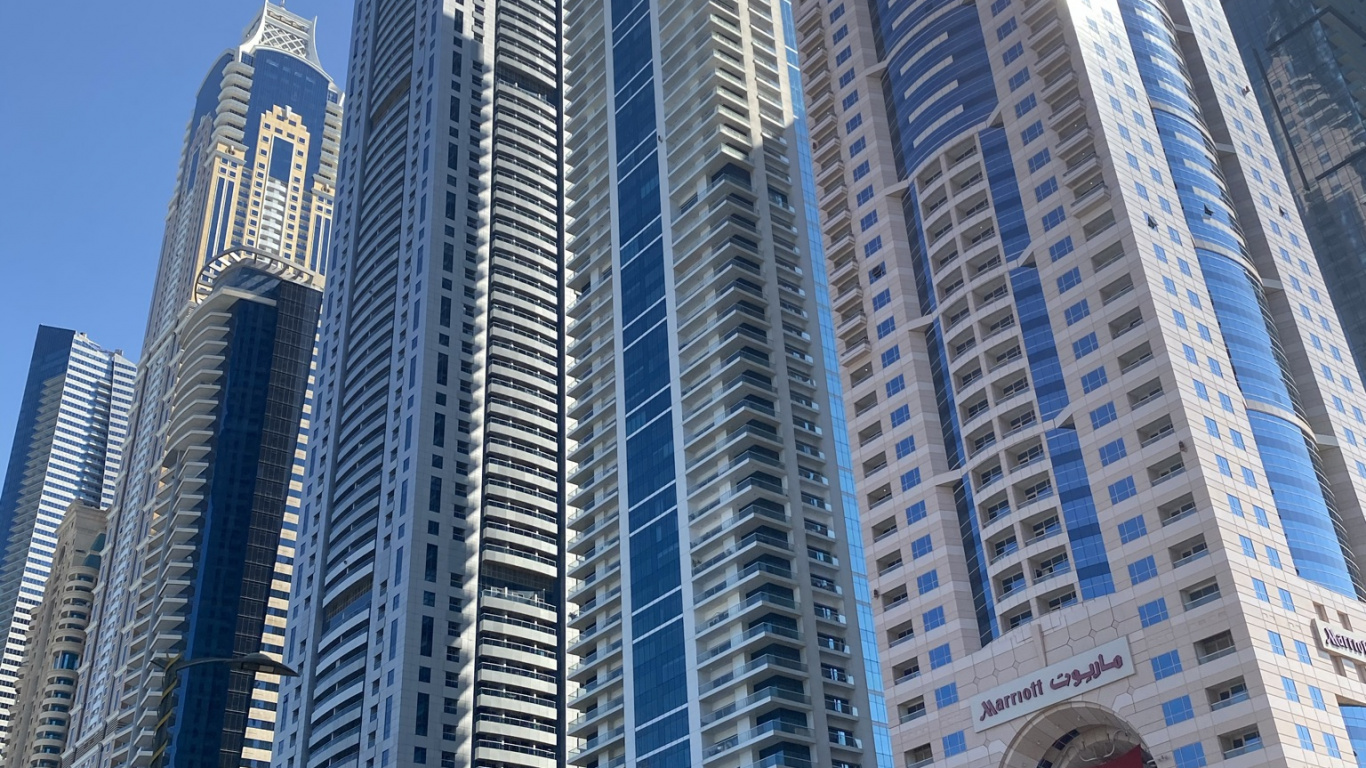 Dubai, Dubai Marina, Torre de Bloques, Urbe, Arquitectura. Wallpaper in 1366x768 Resolution