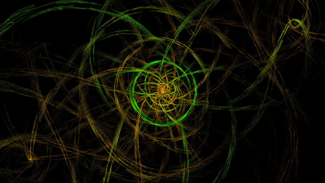 Gelbes Und Grünes Licht Digitales Hintergrundbild. Wallpaper in 1366x768 Resolution