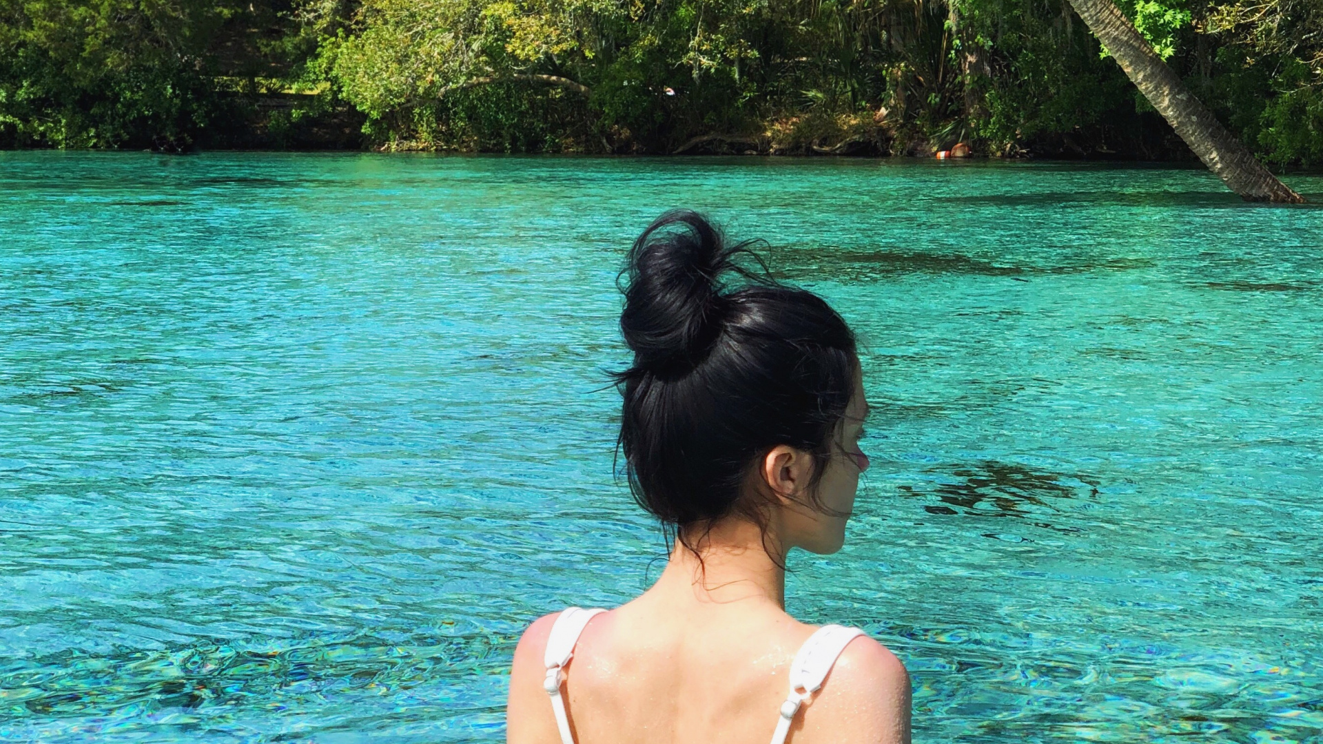 Water, Lagoon, Sea, Nature, Tropics. Wallpaper in 1920x1080 Resolution