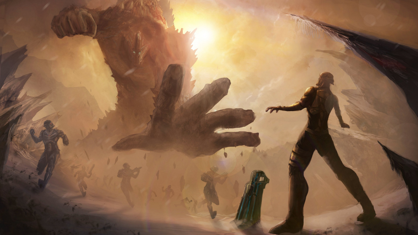 3 Hommes Debout Sur Une Formation Rocheuse Brune. Wallpaper in 1366x768 Resolution