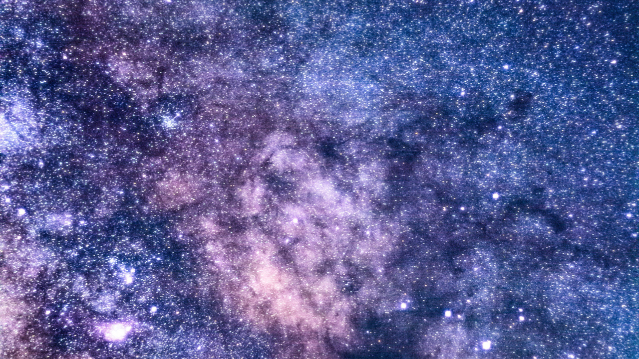 Blue and White Starry Night Sky. Wallpaper in 1280x720 Resolution