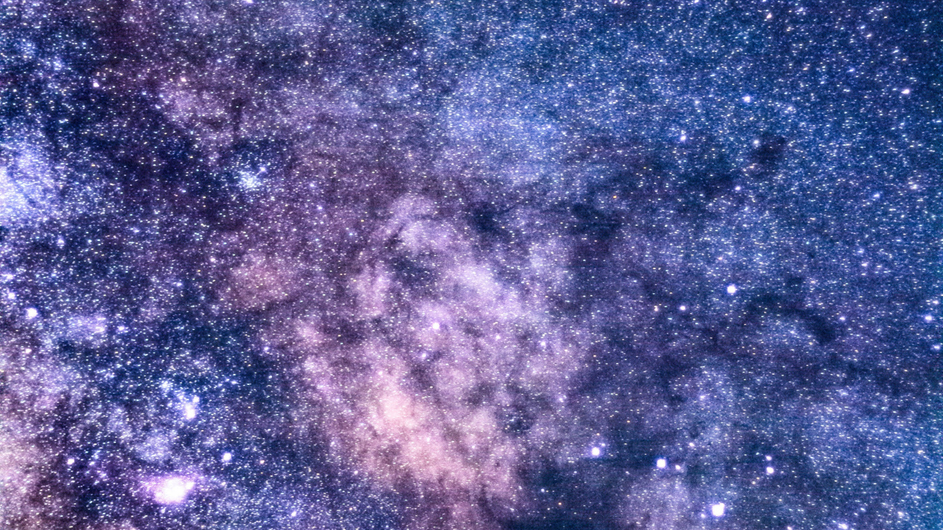 Blue and White Starry Night Sky. Wallpaper in 1366x768 Resolution