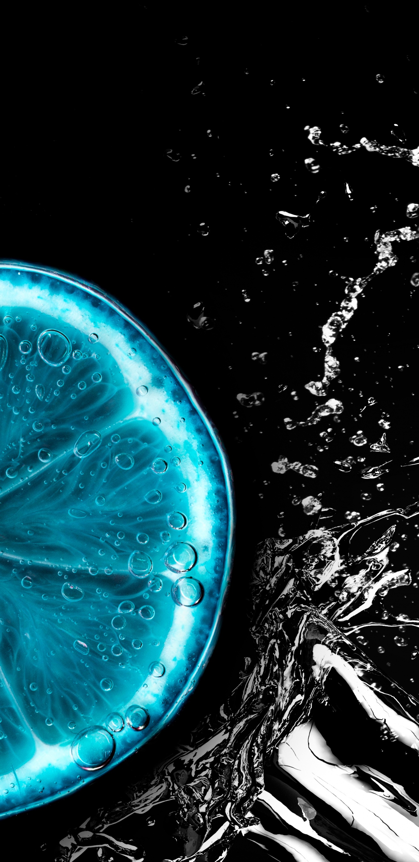 Wasser, Schwarz, Automotive Lighting, Kreis, Electric Blue. Wallpaper in 1440x2960 Resolution