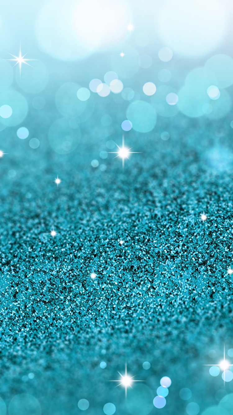 Gouttelettes D'eau Sur la Surface Bleue. Wallpaper in 750x1334 Resolution