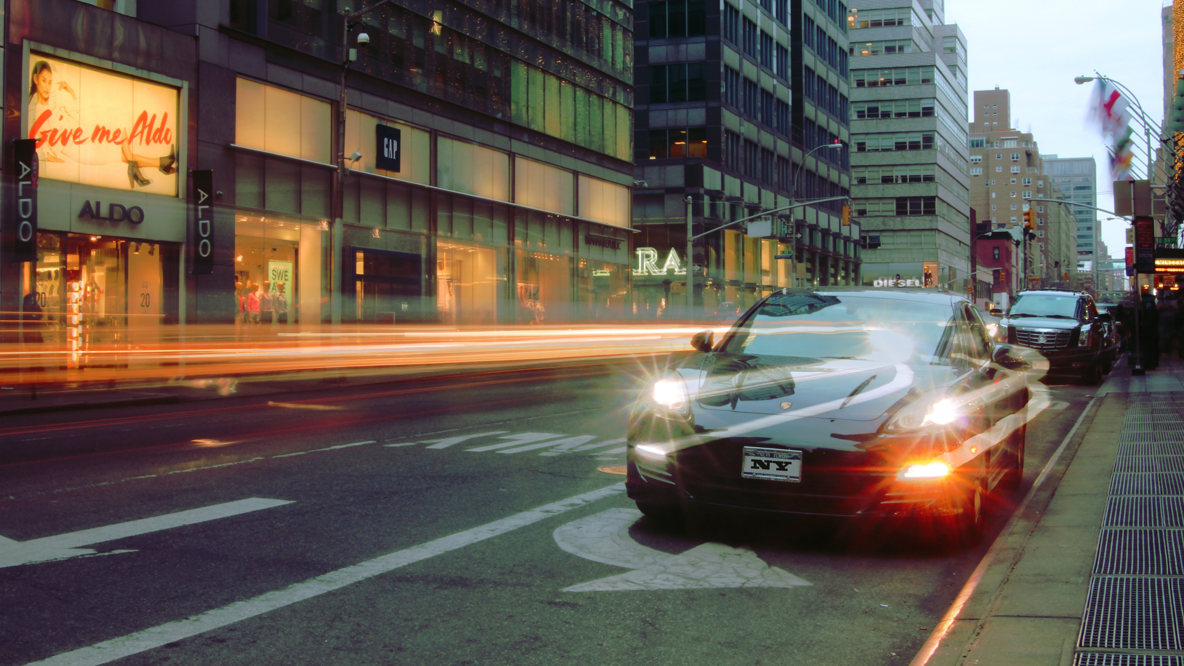 Black Sedan on Road During Daytime. Wallpaper in 3840x2160 Resolution