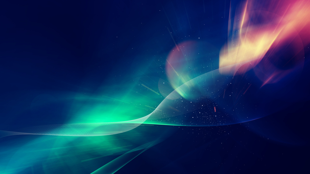 Lumière Bleue et Verte Dans Une Pièce Sombre. Wallpaper in 1280x720 Resolution