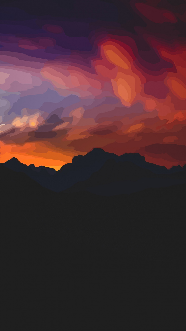 Ambiente, Naturaleza, Afterglow, Paisaje Natural, Naranja. Wallpaper in 750x1334 Resolution