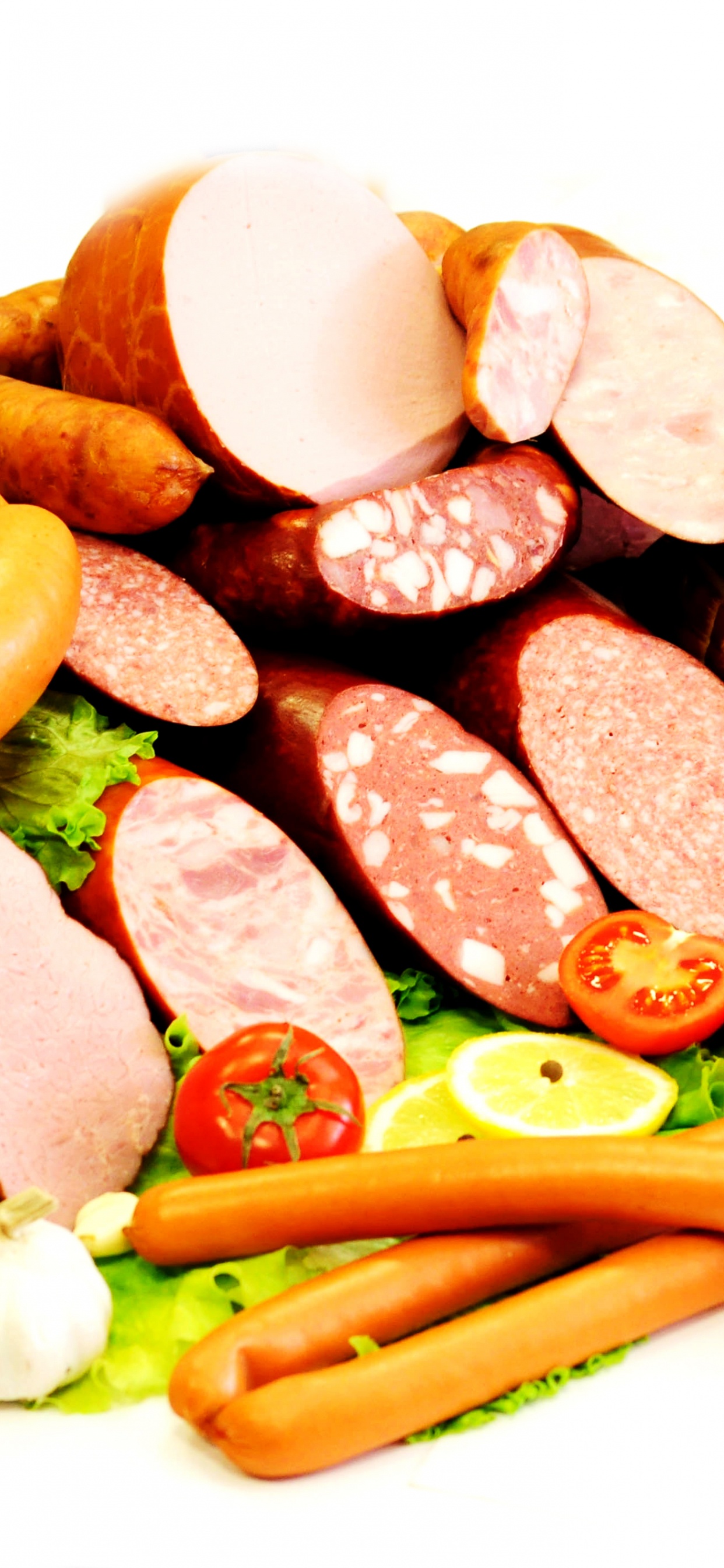 Sliced Cucumber and Tomato on White Plate. Wallpaper in 1242x2688 Resolution