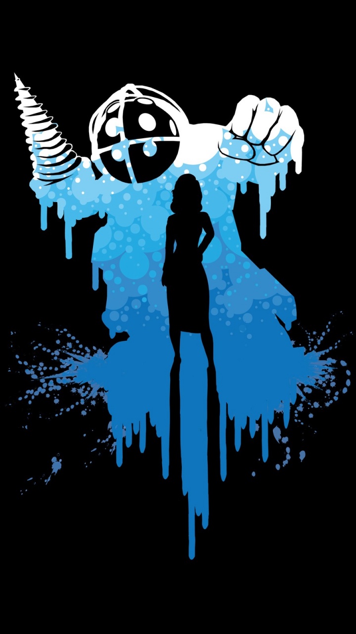 Illustration de Squelette Humain Bleu et Blanc. Wallpaper in 720x1280 Resolution