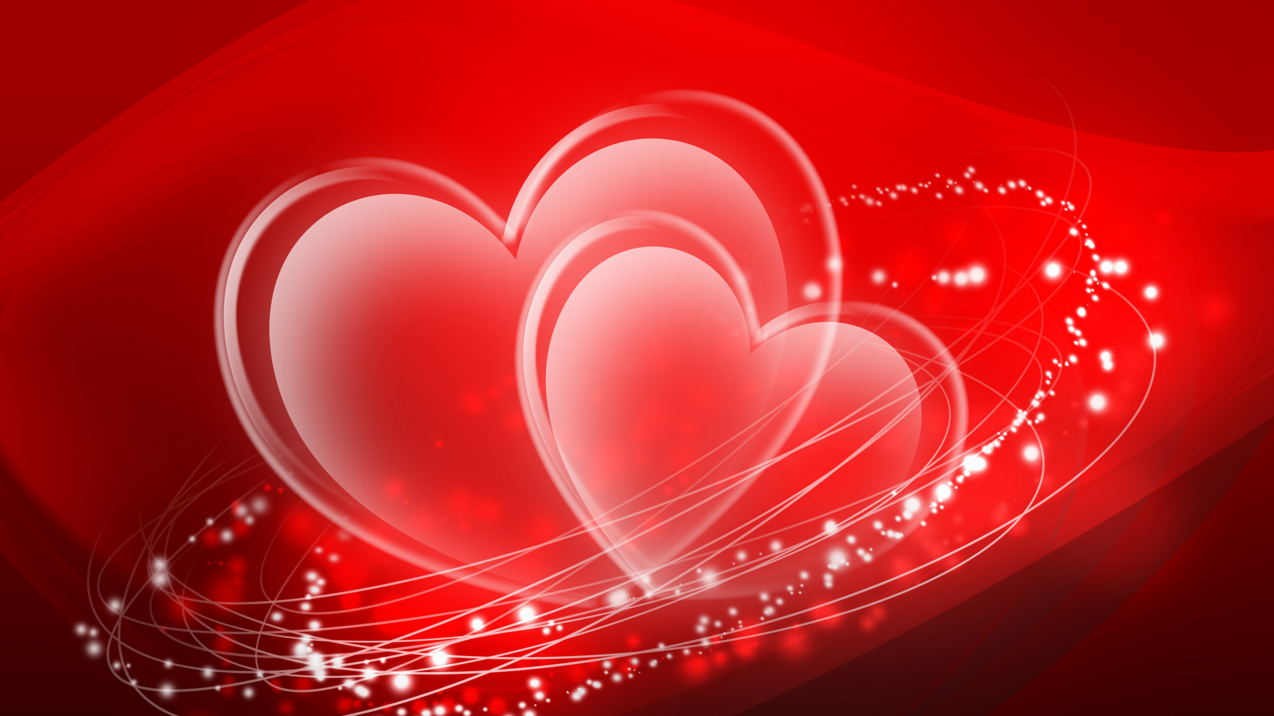 Red, Cœur, le Jour de Valentines, Amour, Graphique. Wallpaper in 2560x1440 Resolution