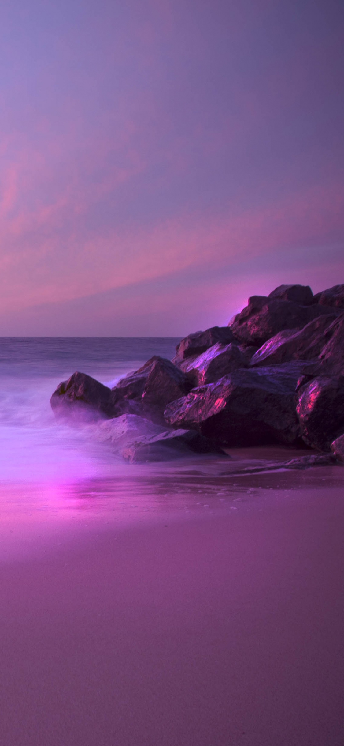 IMac, Apple MacBook Pro, Nature, Horizon, Purple. Wallpaper in 1125x2436 Resolution