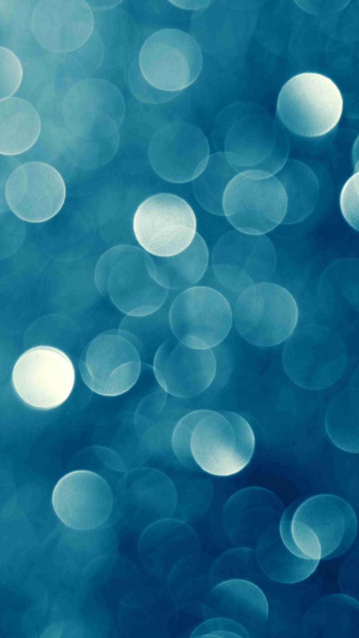 White and Blue Bokeh Lights. Wallpaper in 720x1280 Resolution