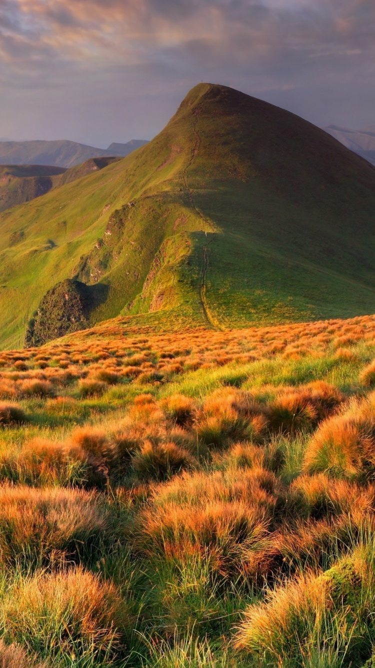 多山的地貌, 高地, 荒野, 天空, 安装的风景 壁纸 750x1334 允许