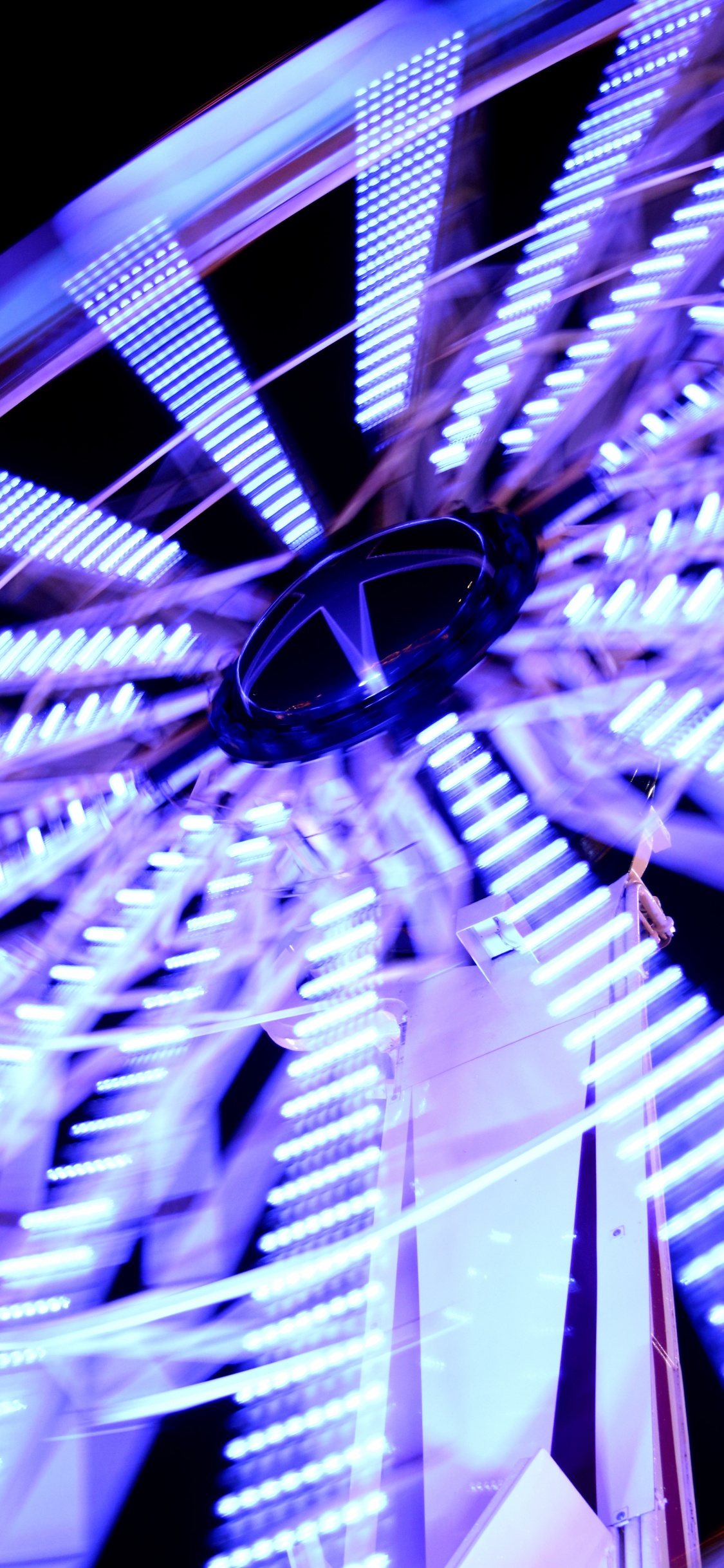 旋转, 紫色的, 紫罗兰色, 光, 建筑 壁纸 1125x2436 允许