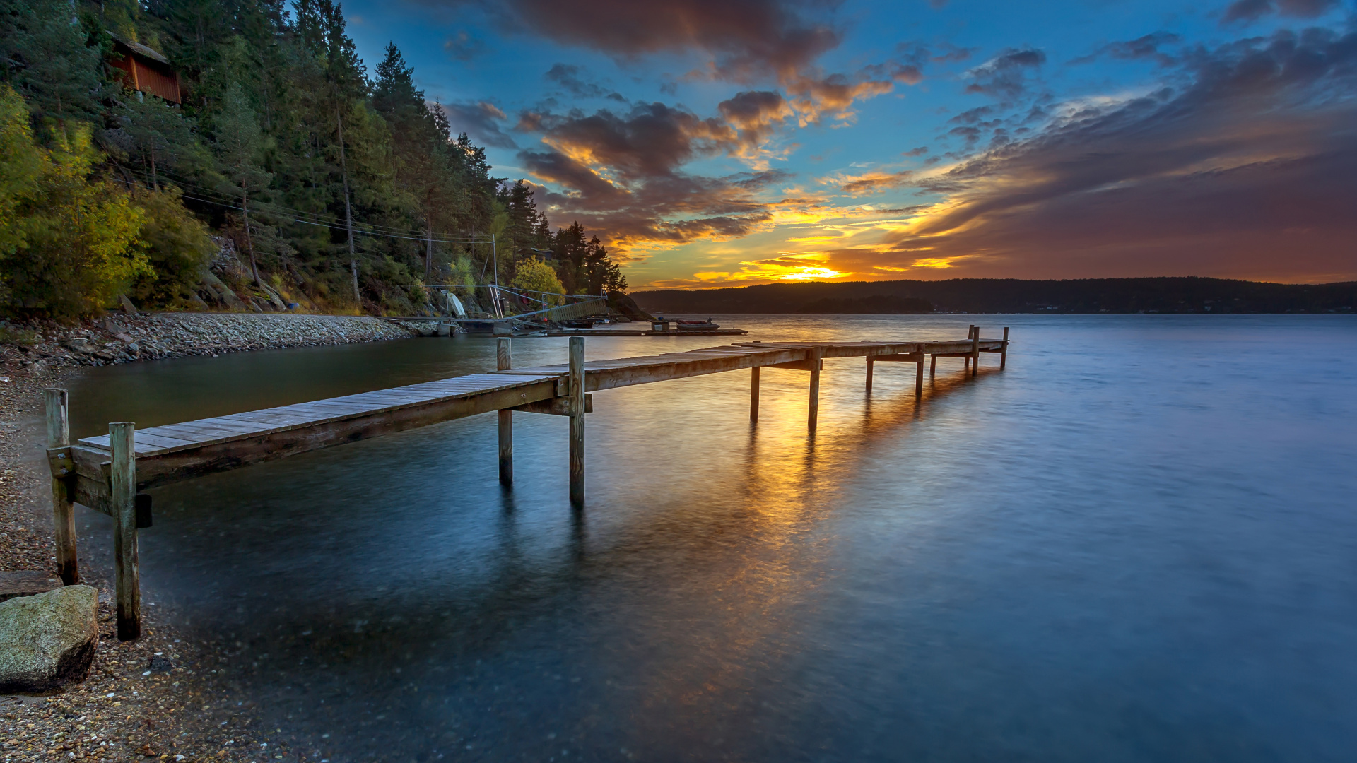 Brown Wooden Dock on Body of Water During Daytime. Wallpaper in 1920x1080 Resolution