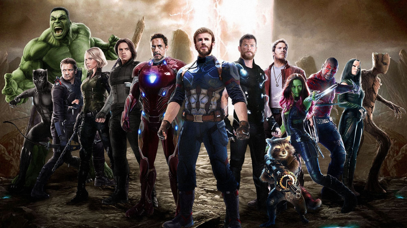 Group of Men in Blue and Black Jackets. Wallpaper in 1366x768 Resolution