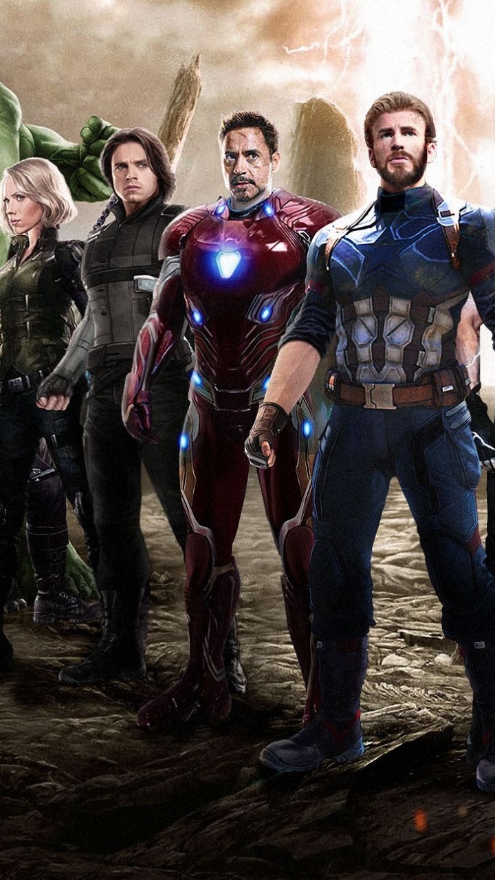 Groupe D'hommes en Vestes Bleues et Noires. Wallpaper in 720x1280 Resolution