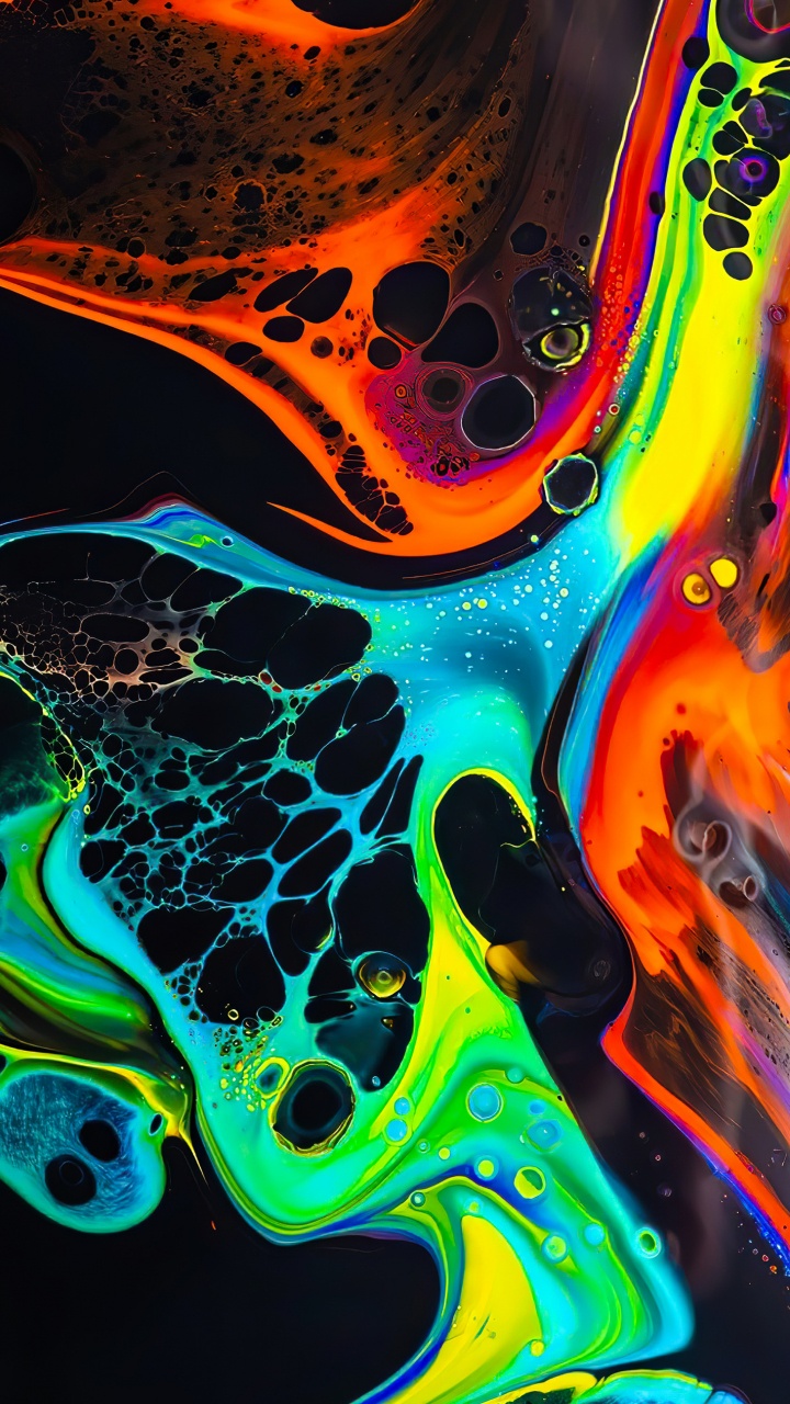 Abstract Art, Art, Painting, The Great Wave Off Kanagawa, Colorfulness. Wallpaper in 720x1280 Resolution