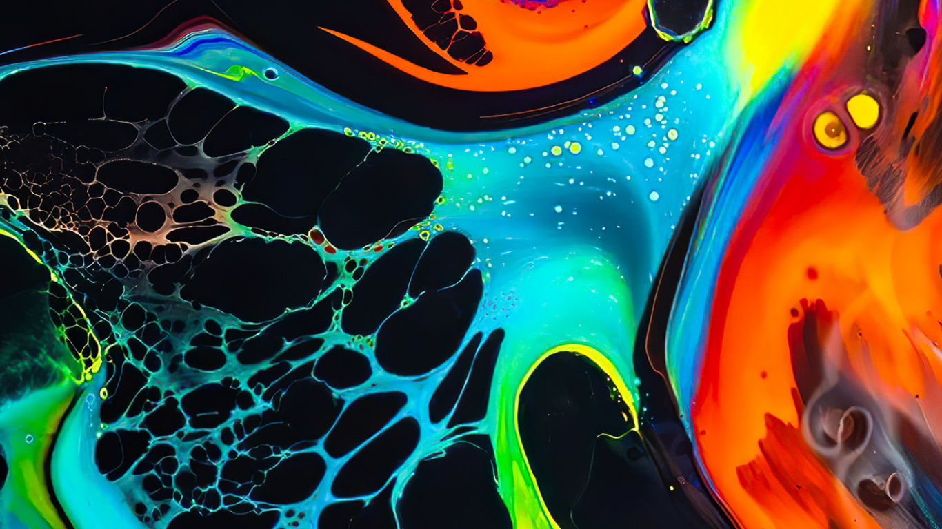 Abstrakte Kunst, Kunst, Malerei, Die Große Welle Vor Kanagawa, Farbigkeit. Wallpaper in 1366x768 Resolution