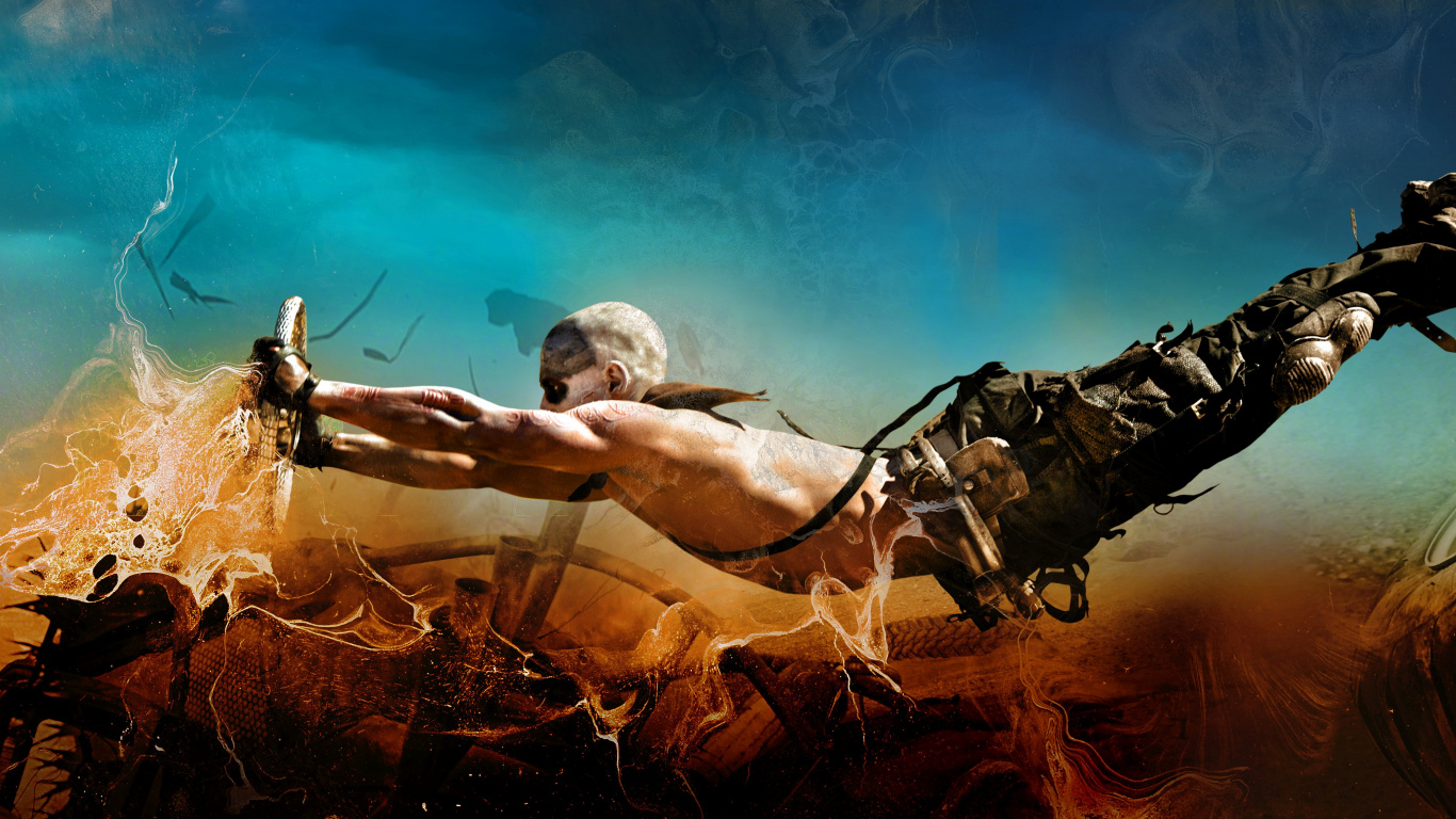 Homme en Short Noir Assis Sur un Rocher Brun. Wallpaper in 1366x768 Resolution