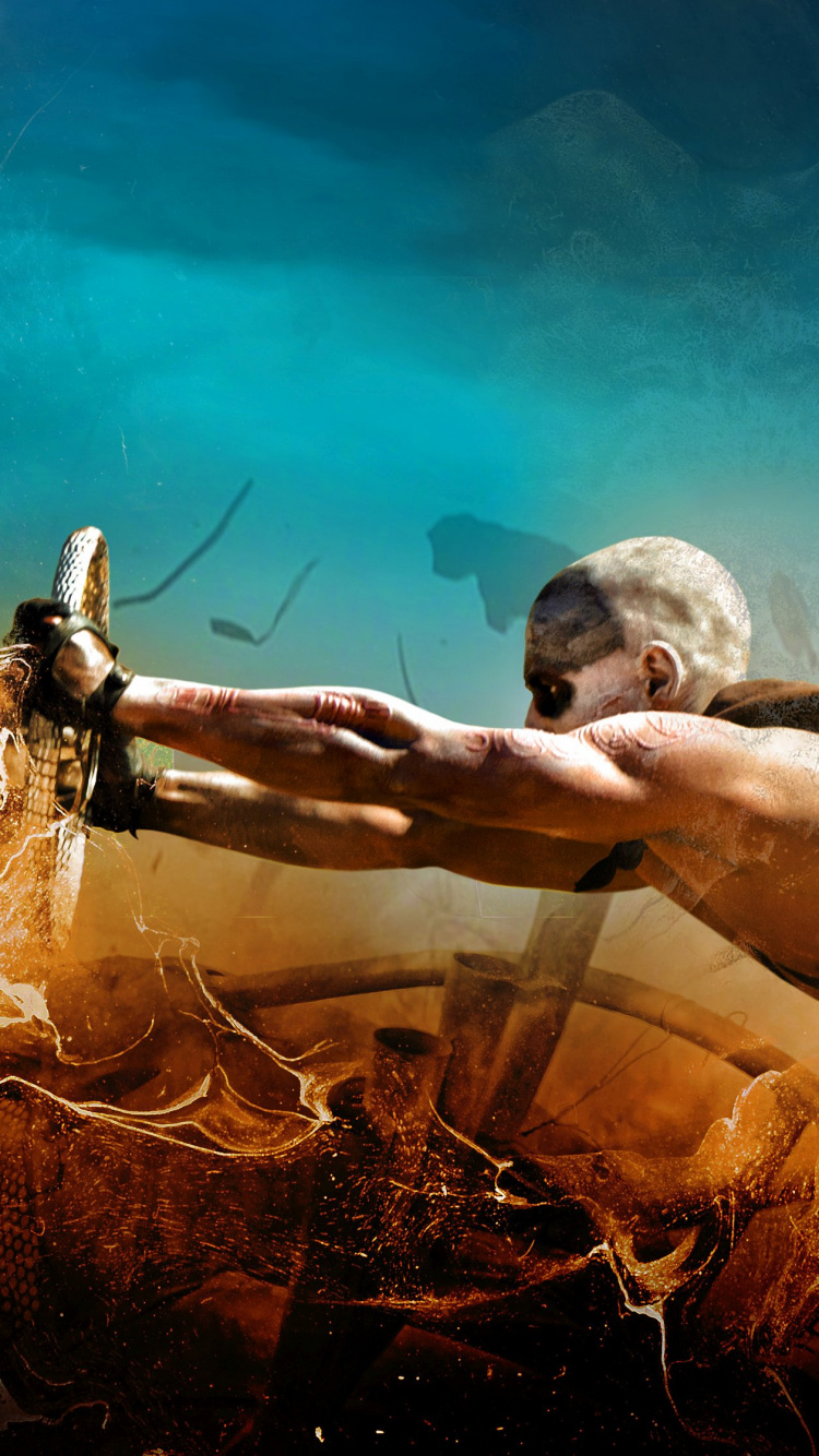 Man in Black Shorts Sitting on Brown Rock. Wallpaper in 750x1334 Resolution