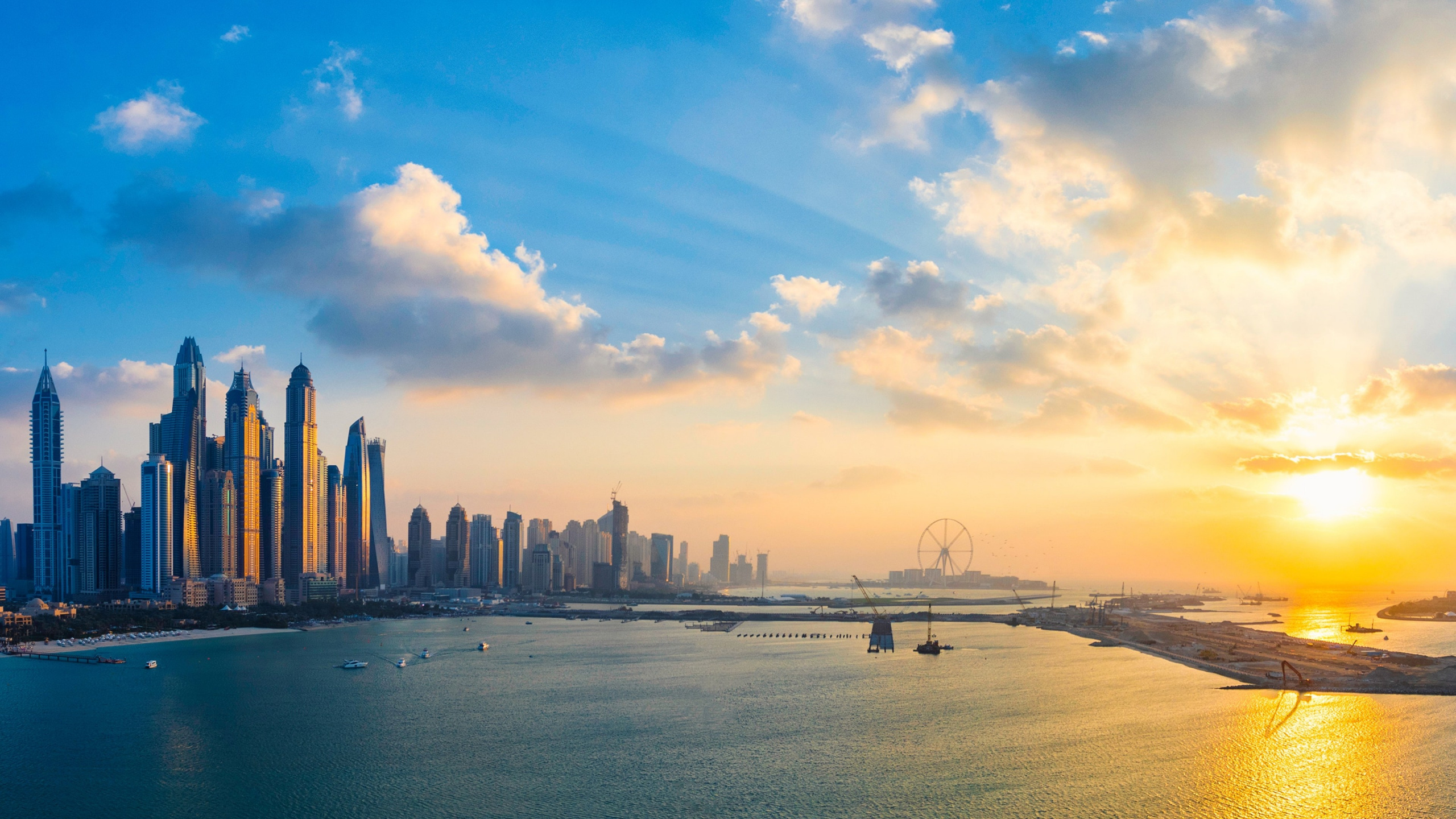 Cielo Azul de Nueva York, Nueva York, Agua, Los Recursos de Agua, Ambiente. Wallpaper in 2560x1440 Resolution