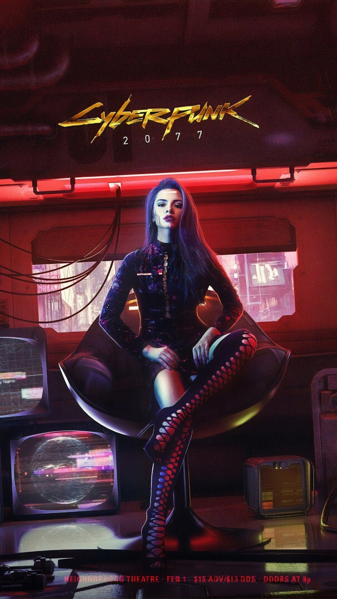 Cyberpunk, Cyberpunk 2077, Morado, Entretenimiento, Muslo. Wallpaper in 1080x1920 Resolution