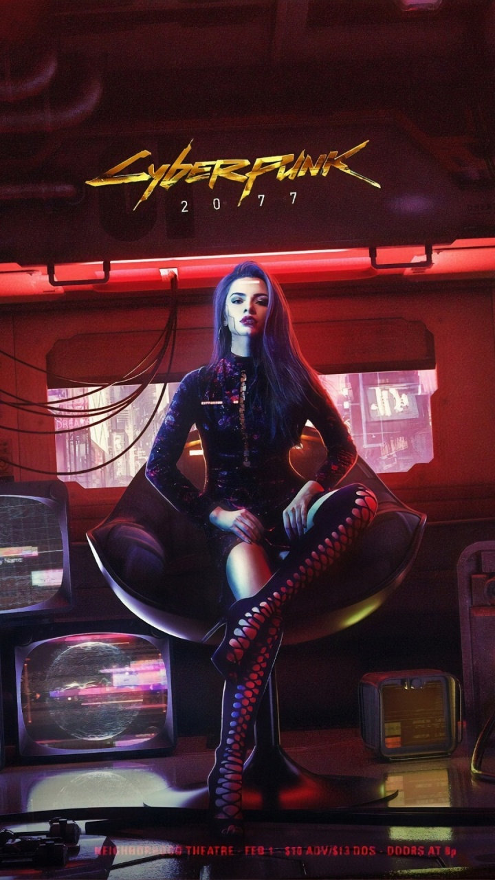 Cyberpunk, Cyberpunk 2077, Morado, Entretenimiento, Muslo. Wallpaper in 720x1280 Resolution