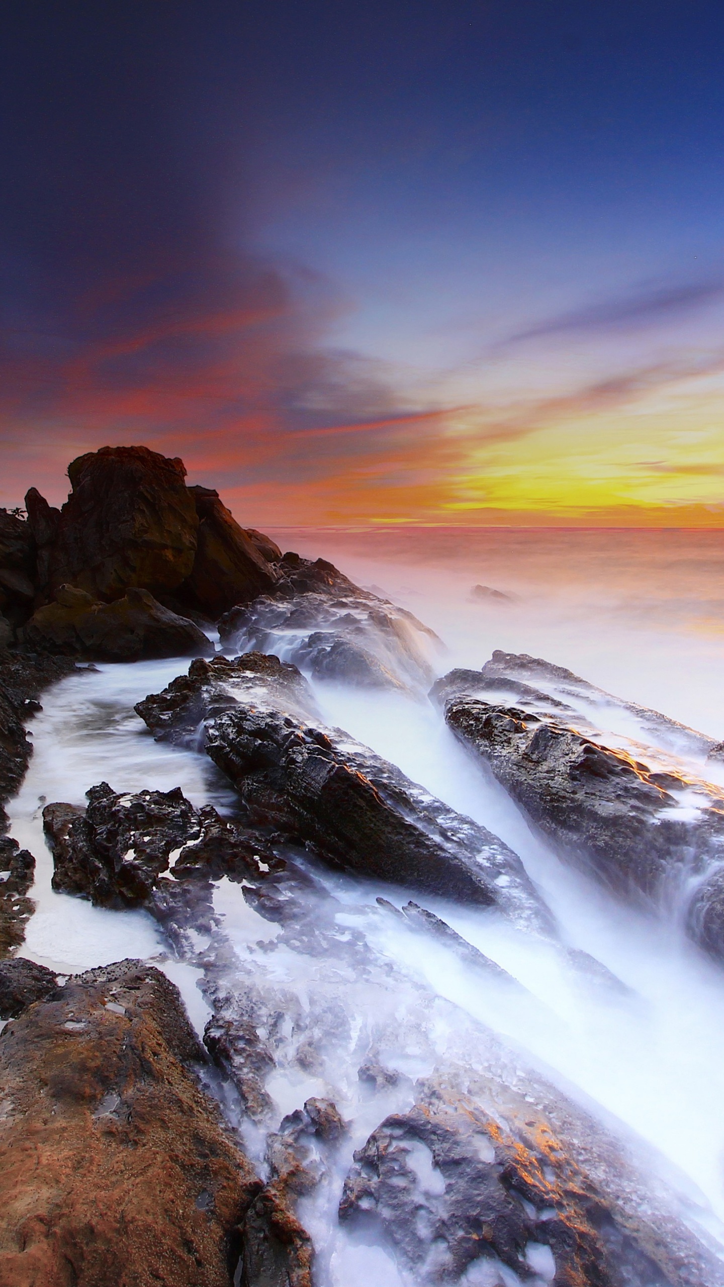 Coast, Sea, Shore, Beach, Cloud. Wallpaper in 1440x2560 Resolution