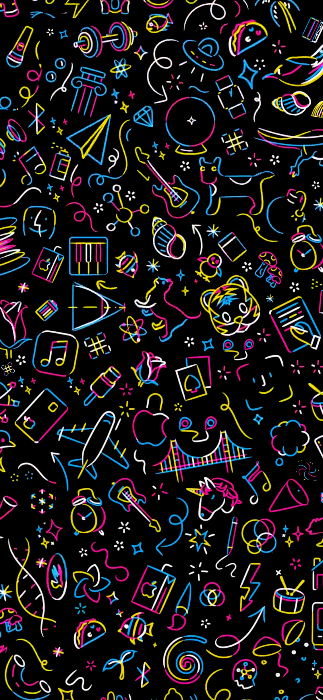 Apple Take Note, Apples, AirPods, Notes, Art. Wallpaper in 1125x2436 Resolution