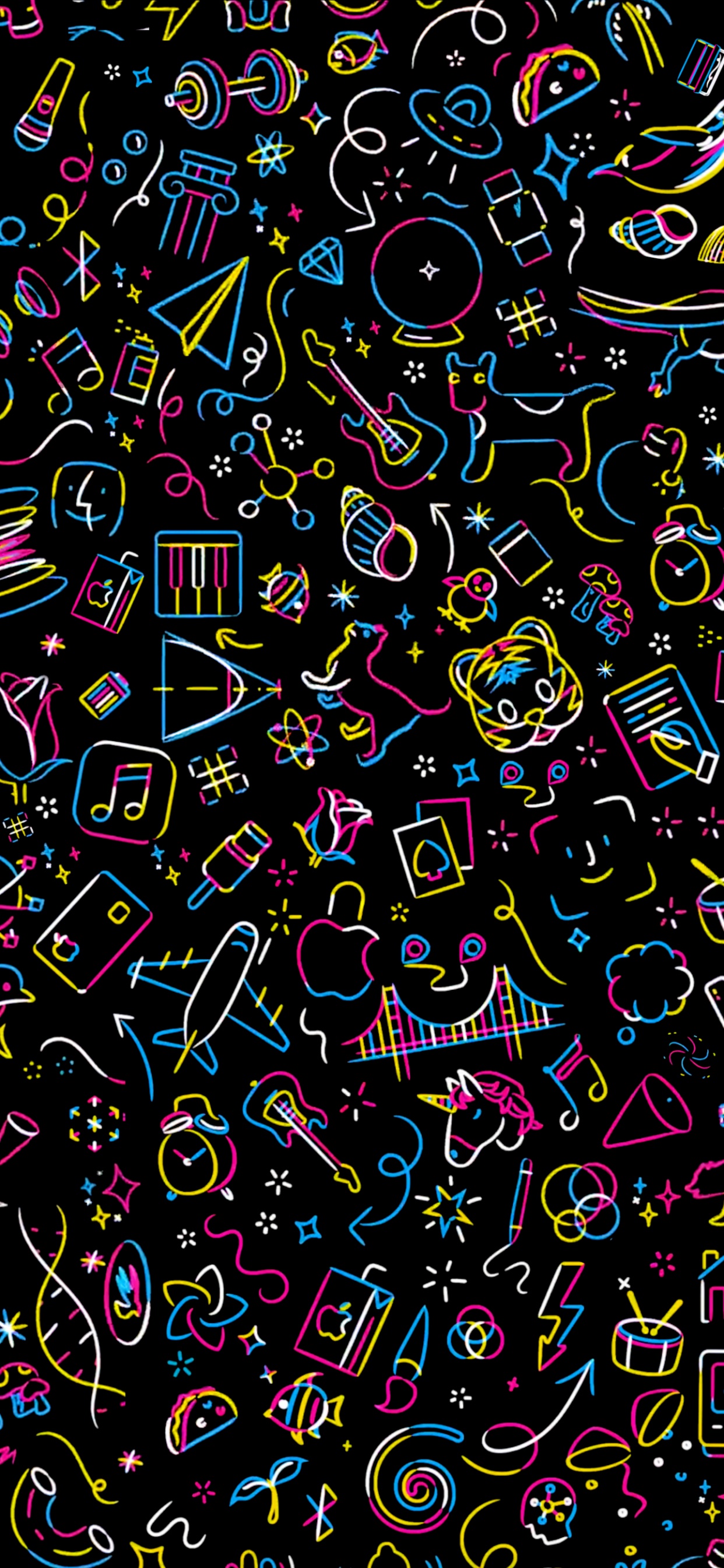 Apple Take Note, Apples, AirPods, Notes, Art. Wallpaper in 1242x2688 Resolution