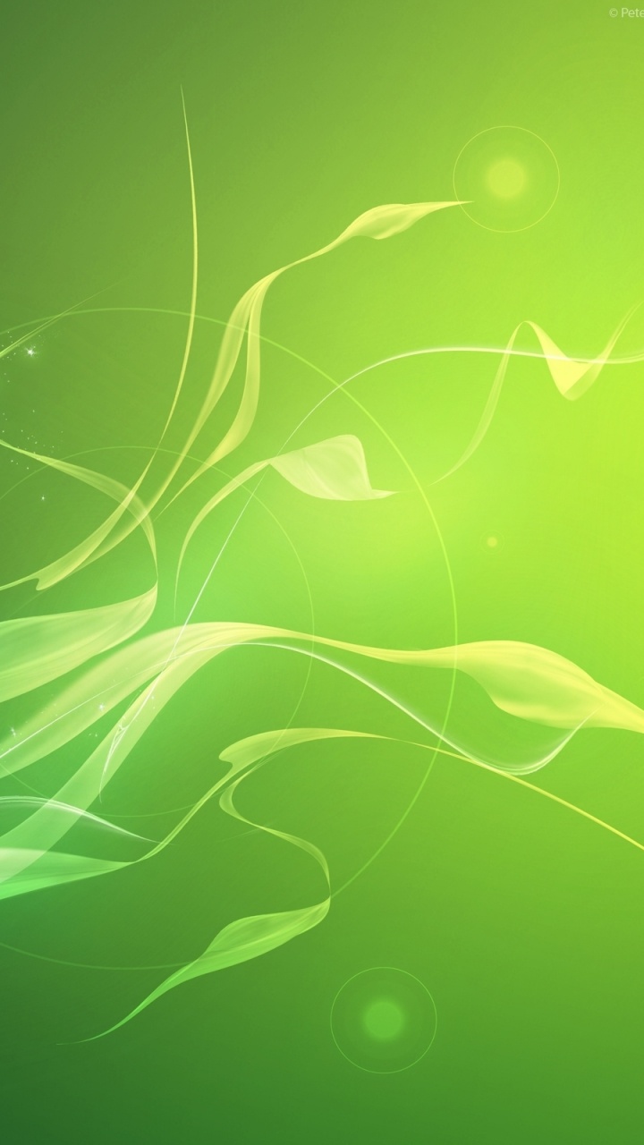 Grüne Und Gelbe Lichtillustration. Wallpaper in 720x1280 Resolution