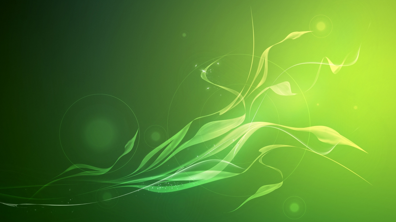 Green and Yellow Light Illustration. Wallpaper in 1366x768 Resolution