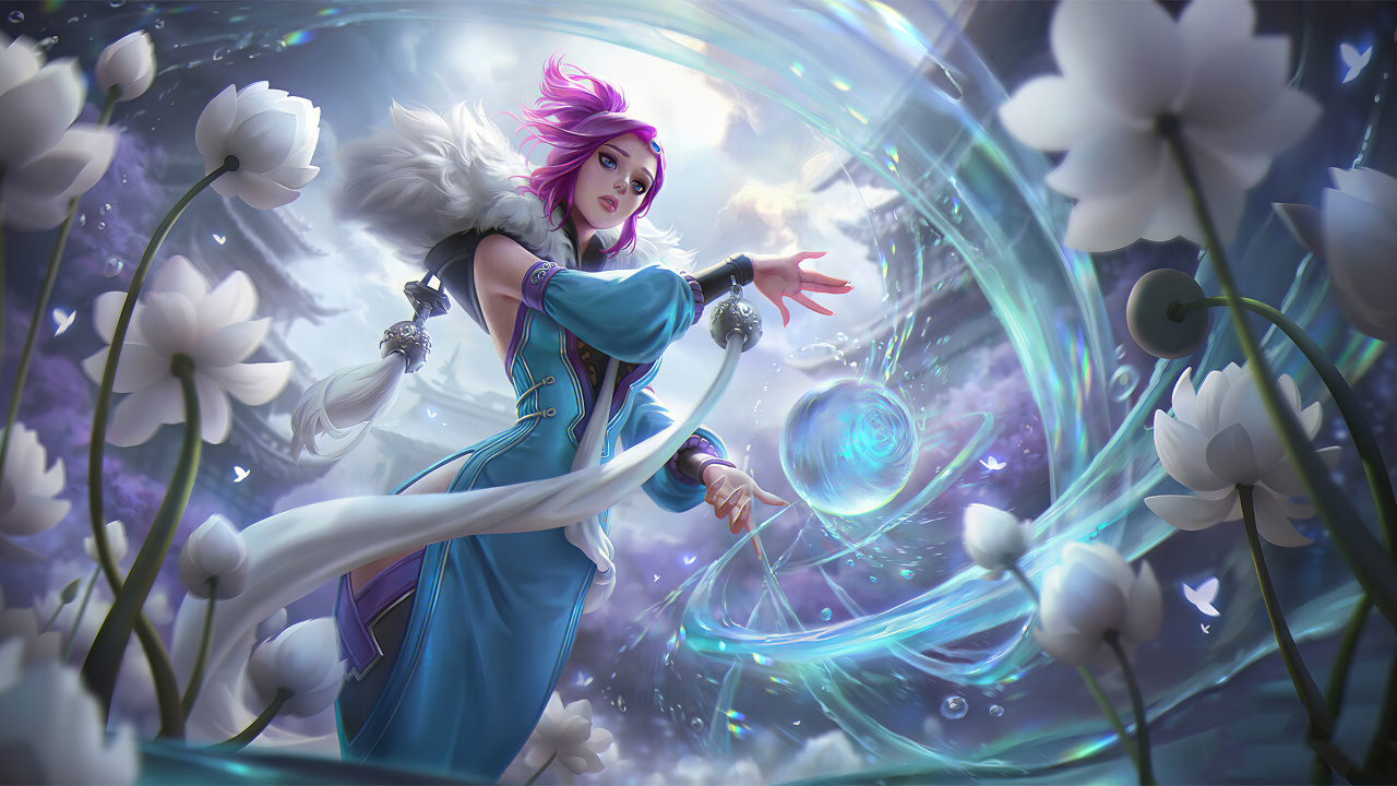 Dame Zhen, Ehre Der Könige, Milady de Winter, Spieler, Purpur. Wallpaper in 1280x720 Resolution