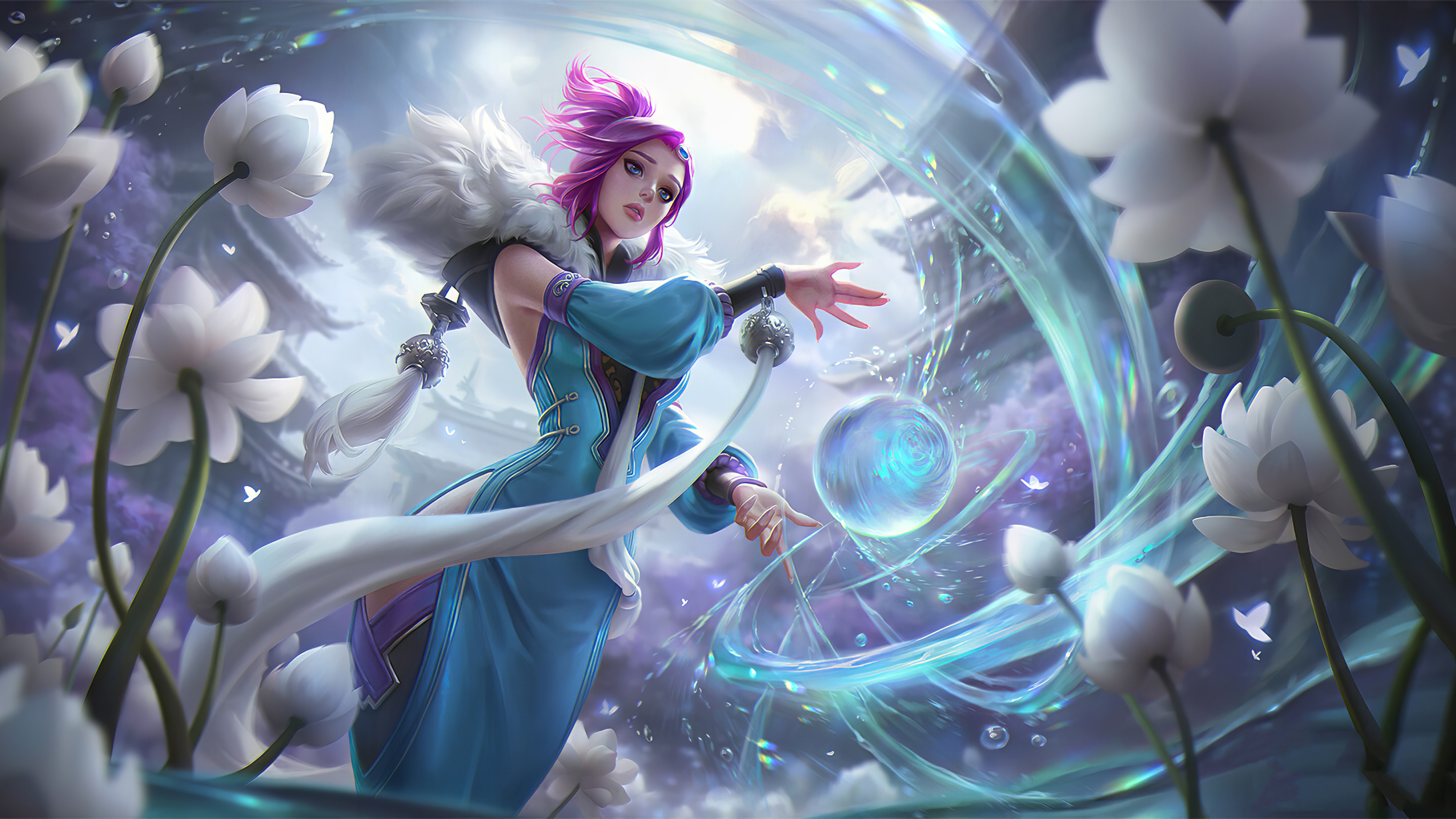 Dame Zhen, Ehre Der Könige, Milady de Winter, Spieler, Purpur. Wallpaper in 3840x2160 Resolution