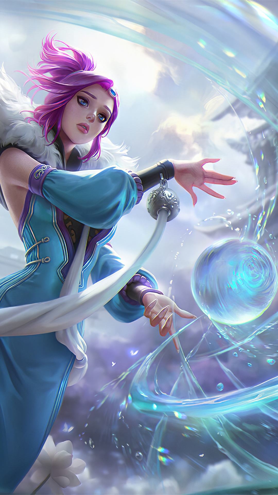 Lady Zhen, Honor of Kings, Milady de Winter, Gamer, Purple. Wallpaper in 1080x1920 Resolution