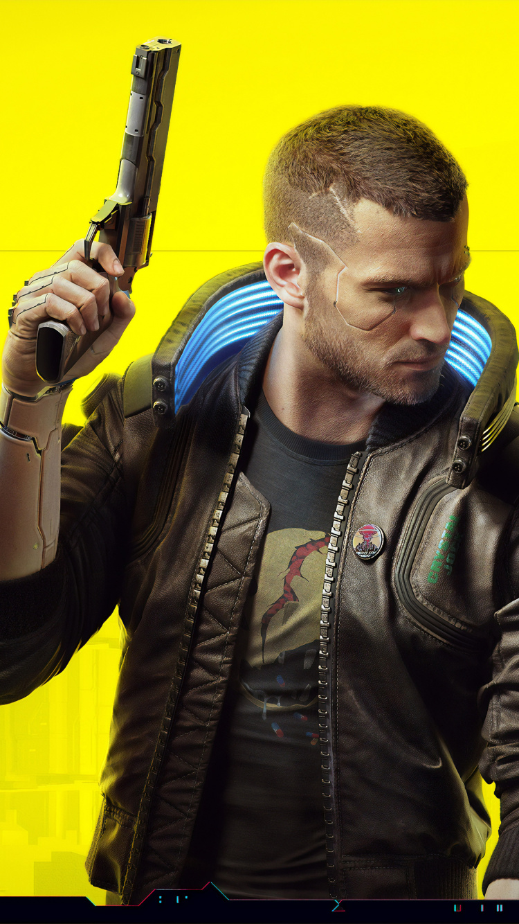 Cyberpunk 2077, cd Projekt, Playstation 4, Open World, Yellow. Wallpaper in 750x1334 Resolution