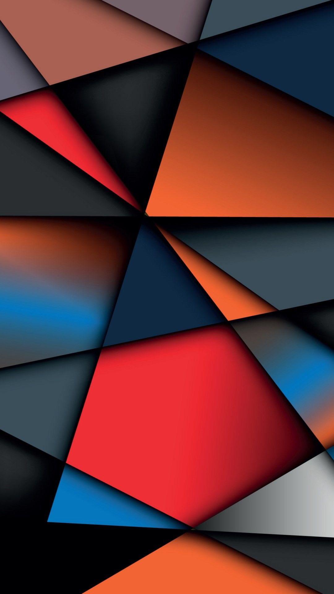 Ios, Apples, Colorfulness, Triangle, Orange. Wallpaper in 1080x1920 Resolution