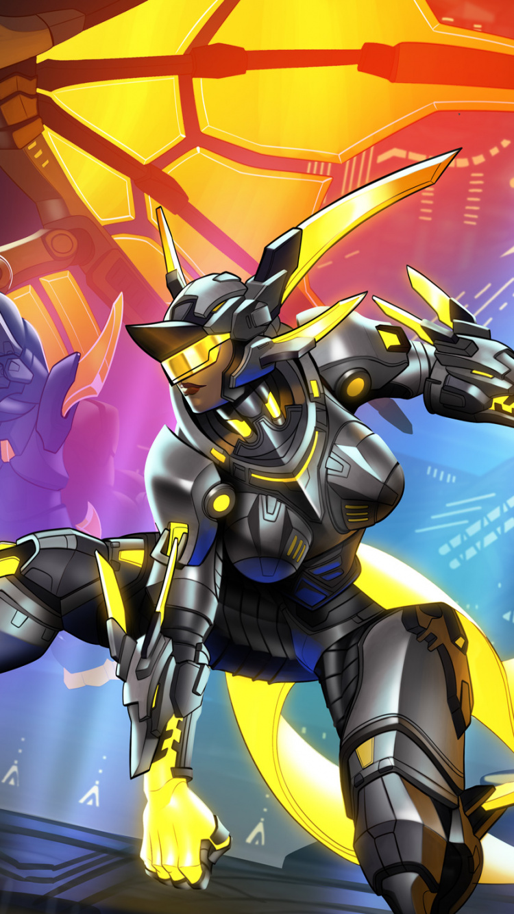 Paladins, Overwatch, Battle Pass, Shooter Game, Mecha. Wallpaper in 750x1334 Resolution