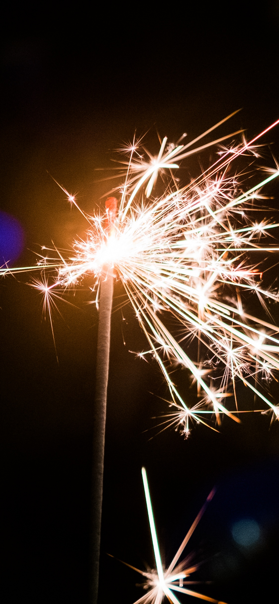 Sparkler, Fireworks, Light, Night, Lighting. Wallpaper in 1125x2436 Resolution