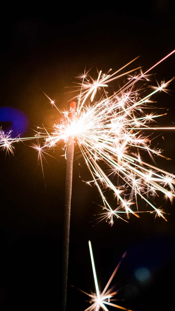 Sparkler, Fireworks, Light, Night, Lighting. Wallpaper in 720x1280 Resolution