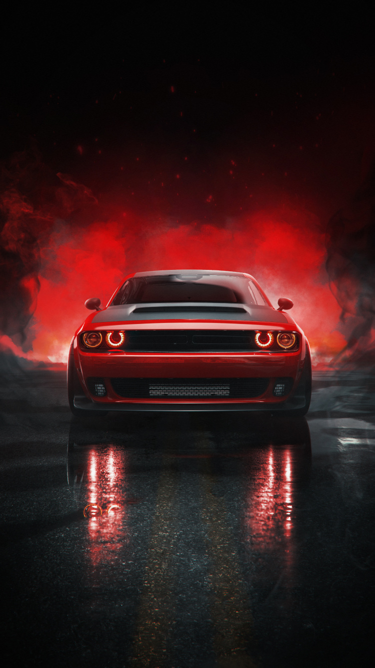 Dodge, Dodge Charger SRT Hellcat, Car, Sportwagen, Automotive Lighting. Wallpaper in 750x1334 Resolution