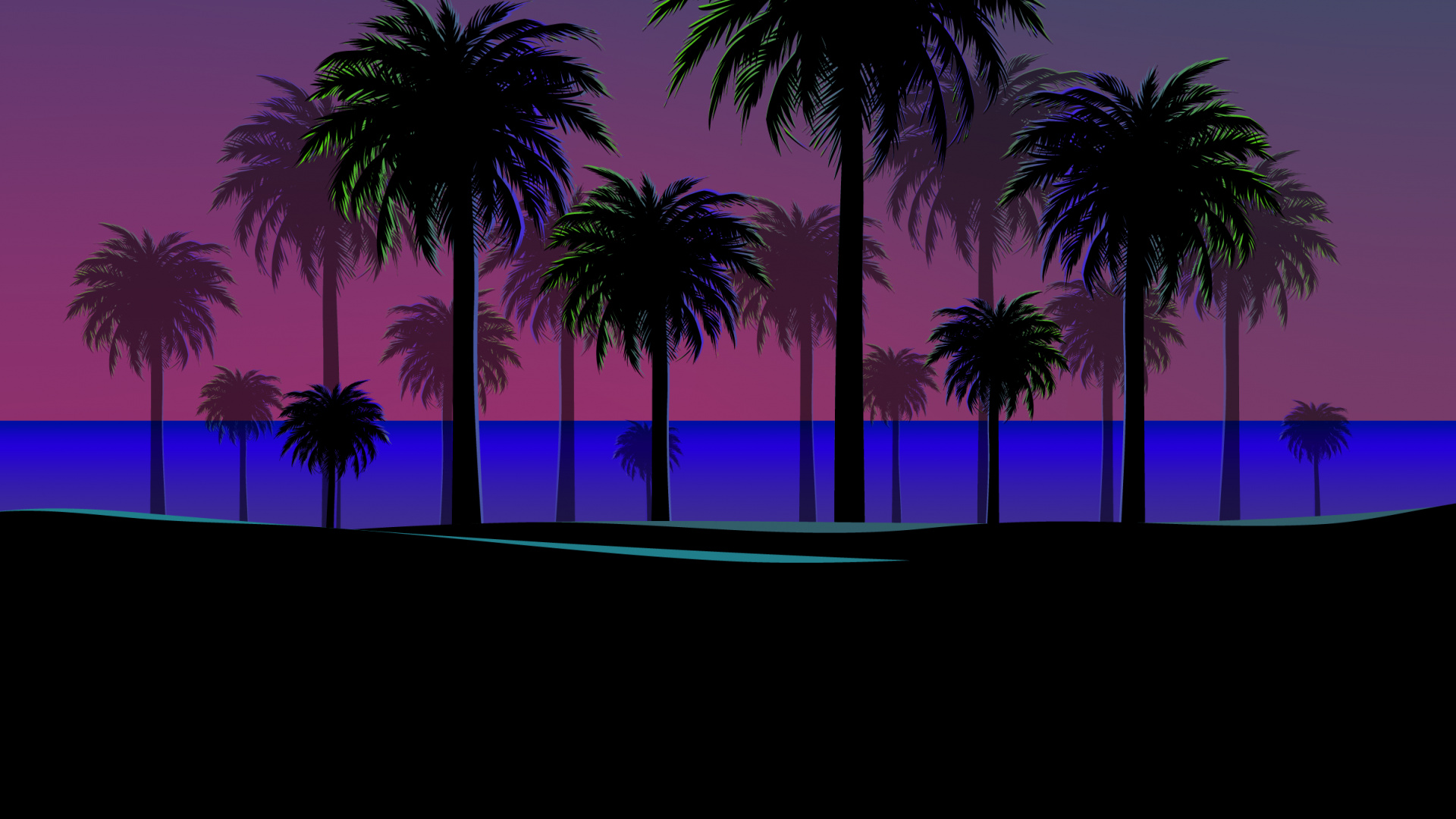 Palmera, Fecha de la Palma, Atardecer, Planta Leñosa, Rectángulo. Wallpaper in 1920x1080 Resolution