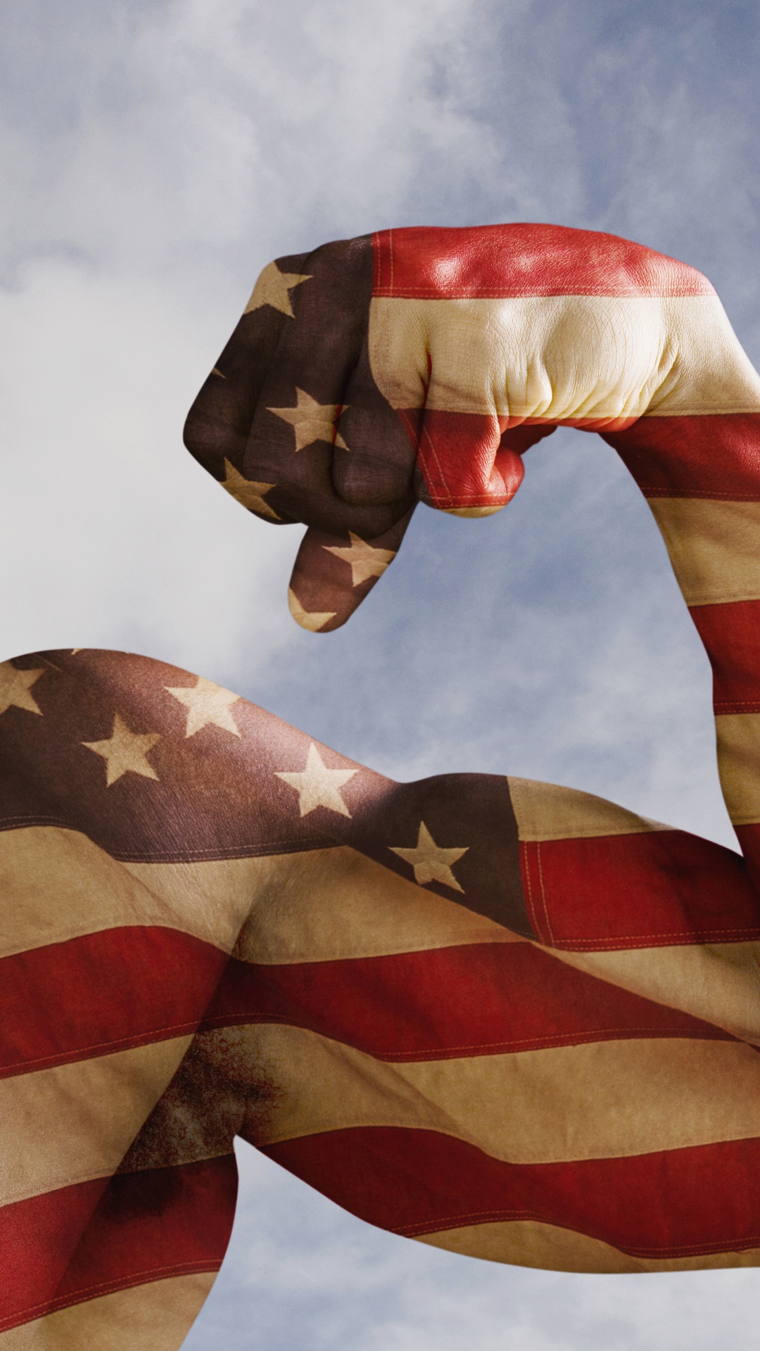 Red White and Blue Striped Flag. Wallpaper in 1080x1920 Resolution