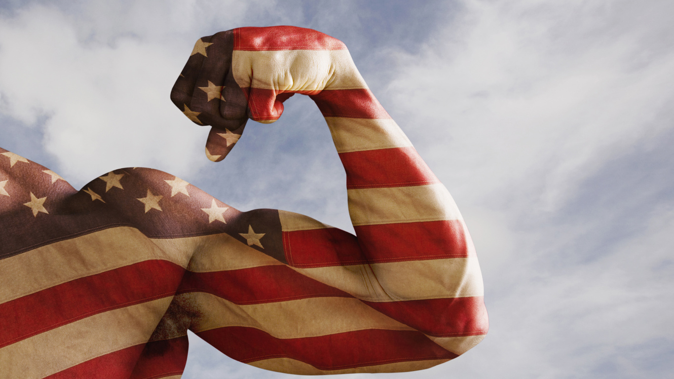 Red White and Blue Striped Flag. Wallpaper in 1366x768 Resolution